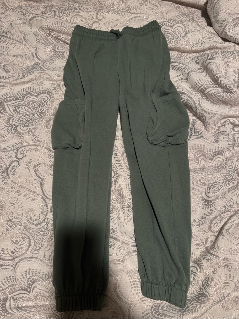 Olive Green Cargo Jogger Pants - Women
